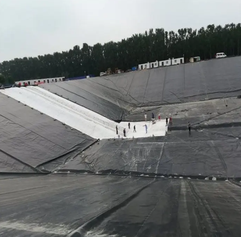 What is the most widely used HDPE geomembrane in current use?