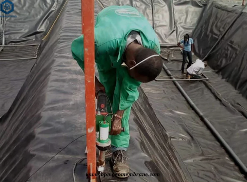 What is very hard HDPE geomembrane called?